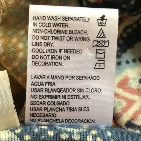 Forbidden Tee brown blue Princess shoulder cap sleeve sparkles beads size Large - Picture 9 of 11